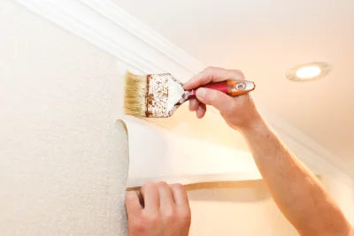 Pose de papier peint aux Villages Vovéens — revêtements muraux et toiles de verre
